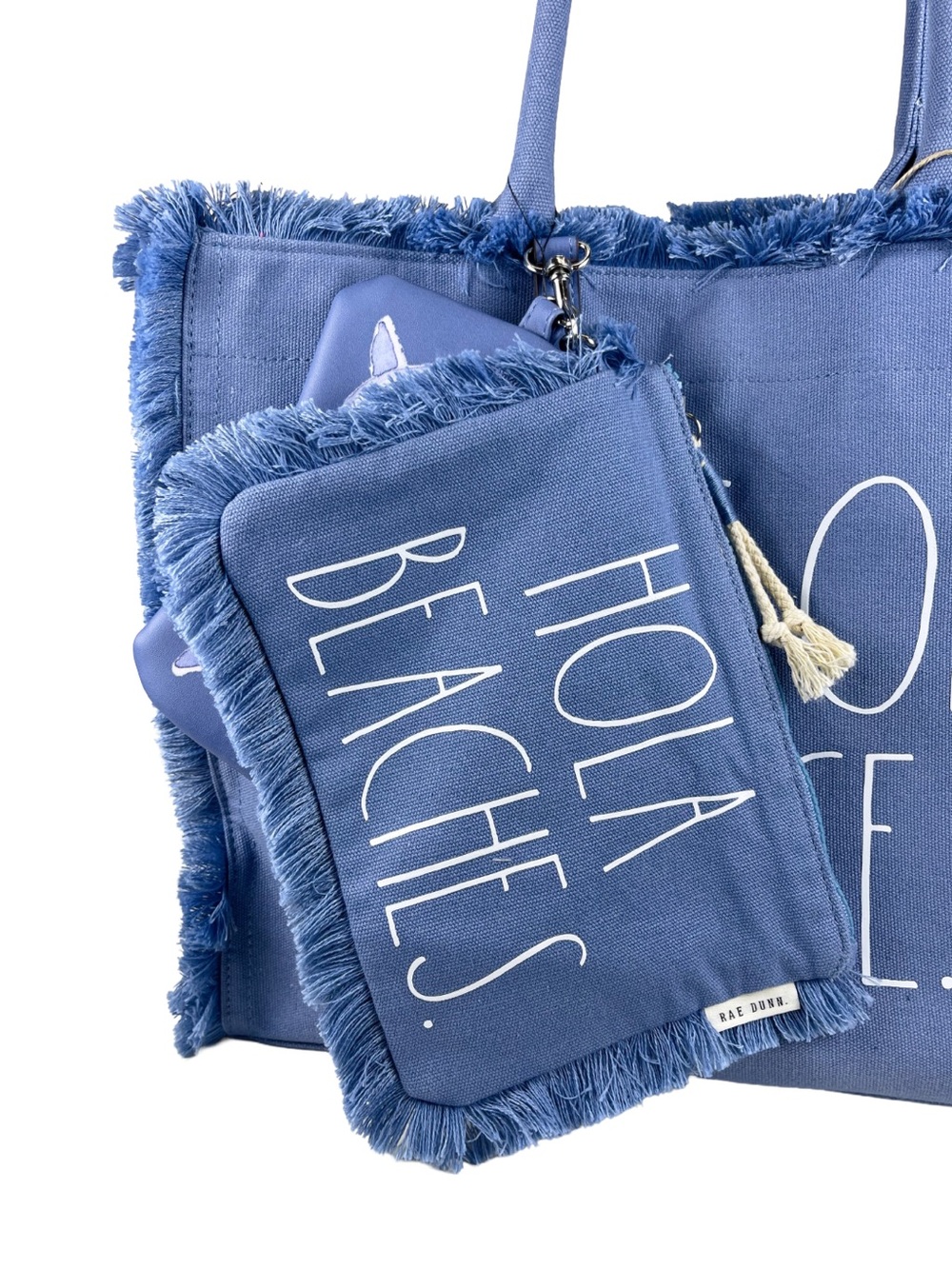 Rae Dunn Beach Tote Bag Set Glasses Pouch & Zipper Pouch NEW - Picture 7 of 16